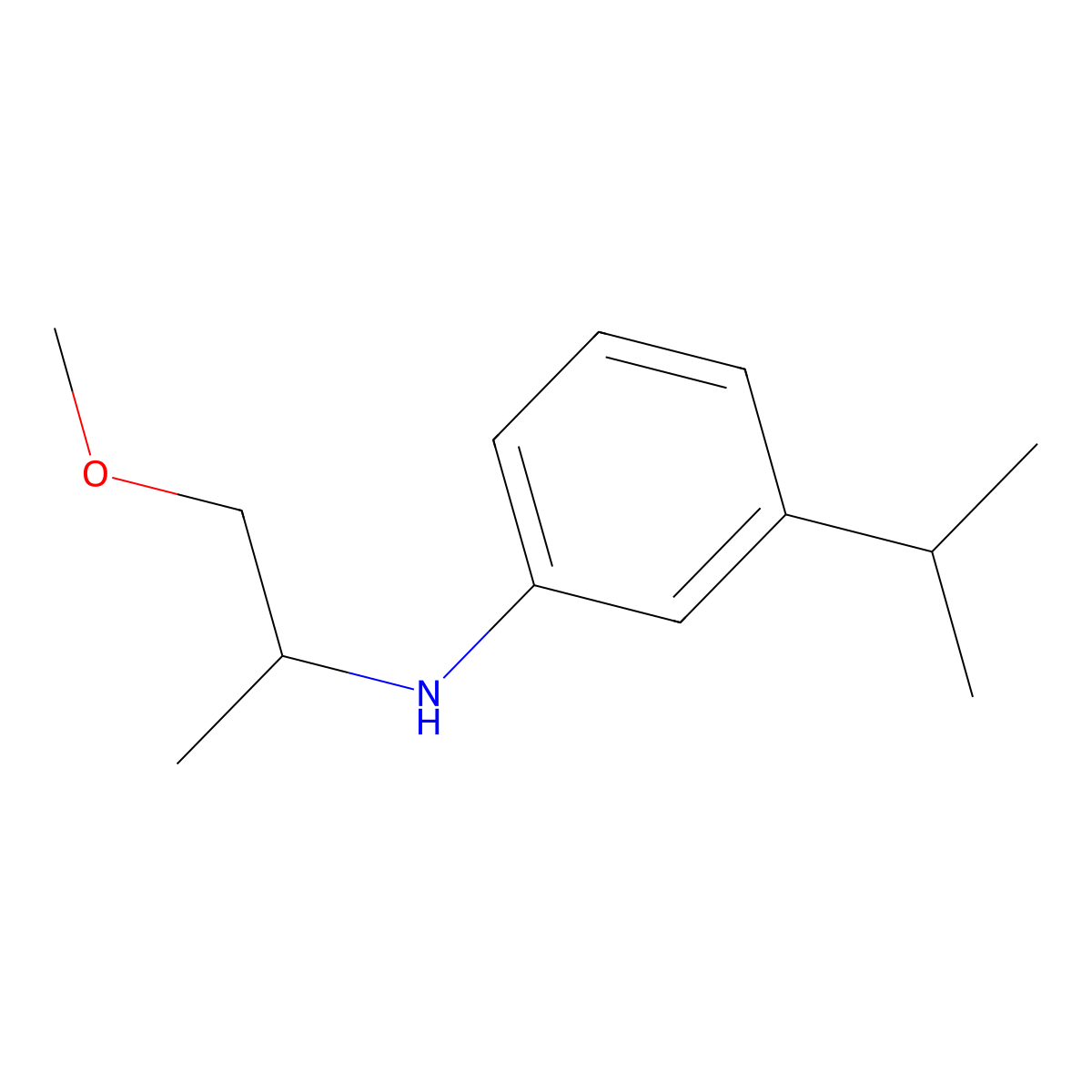 N-(1-Methoxypropan-2-yl)-3-(propan-2-yl)aniline molecular structure, CAS 1251309-66-6