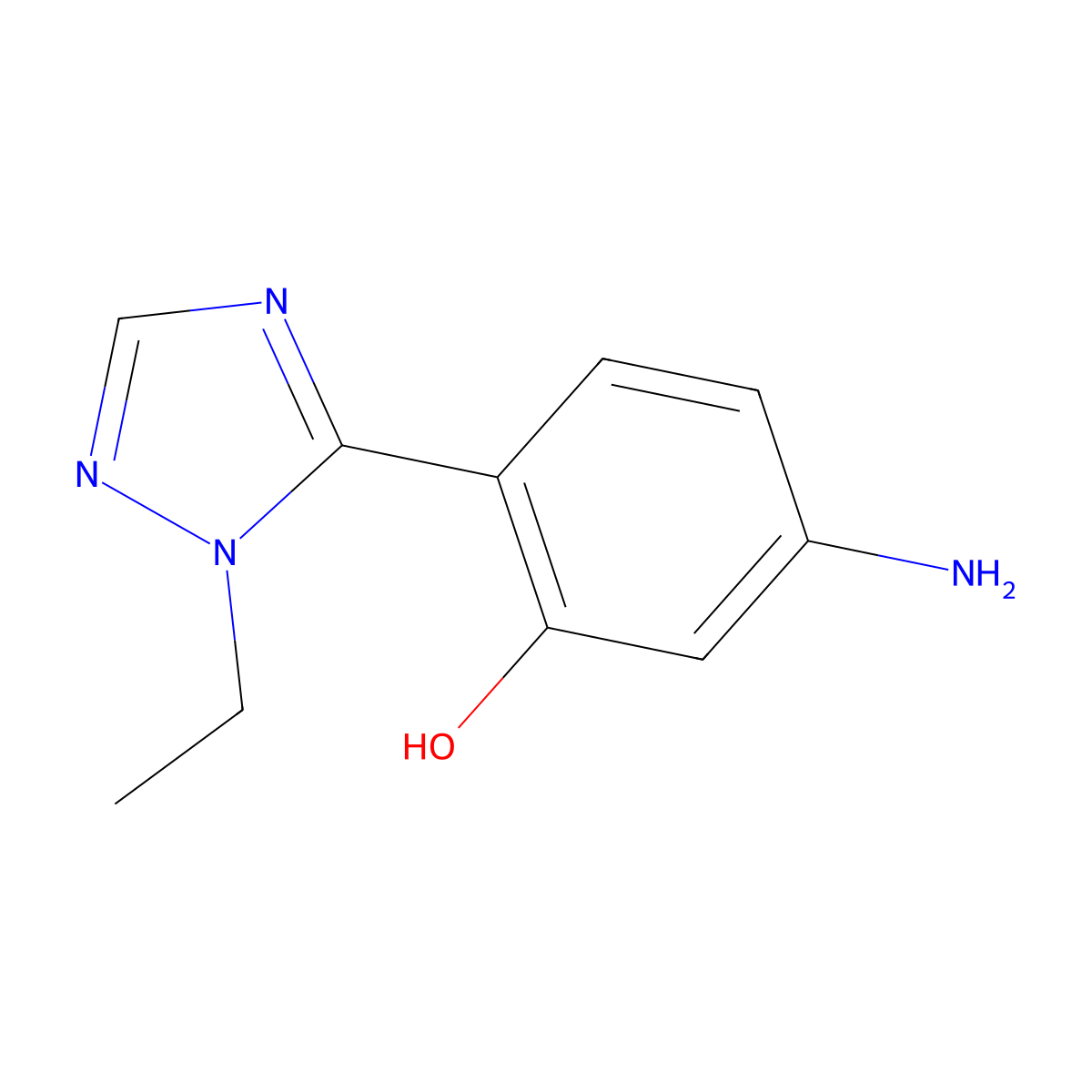 5-Amino-2-(1-ethyl-1h-1,2,4-triazol-5-yl)phenol molecular structure, CAS 1251310-78-7