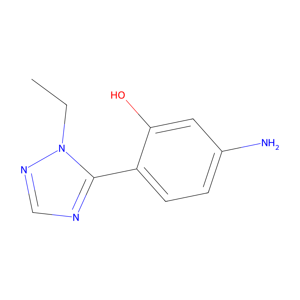 5-Amino-2-(1-ethyl-1h-1,2,4-triazol-5-yl)phenol molecular structure, CAS 1251310-78-7
