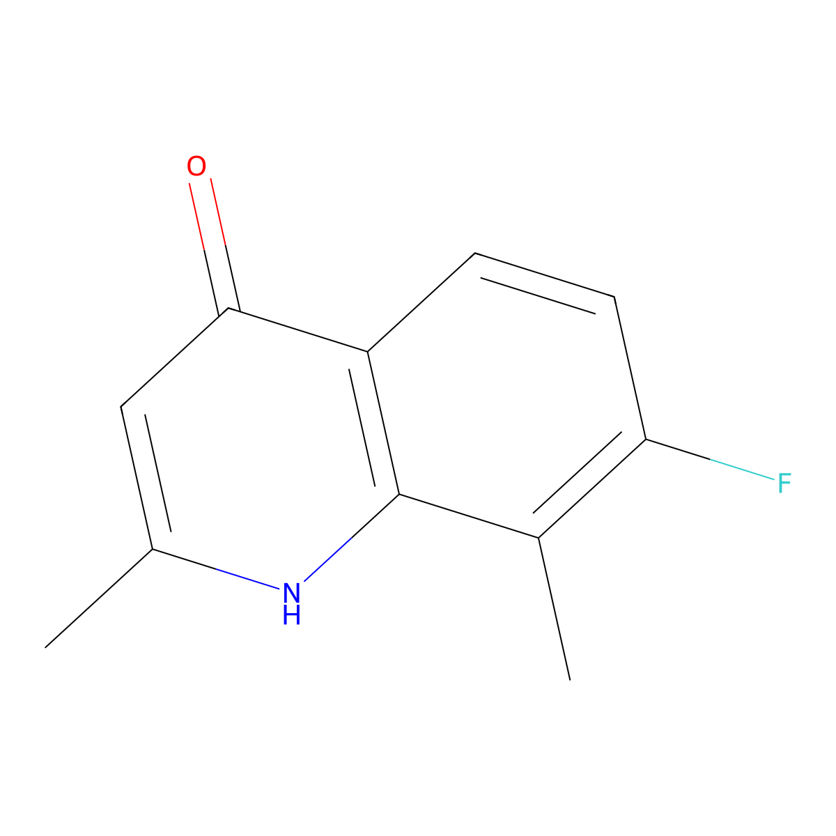 7-Fluoro-2,8-dimethylquinolin-4-ol molecular structure, CAS 1251312-62-5