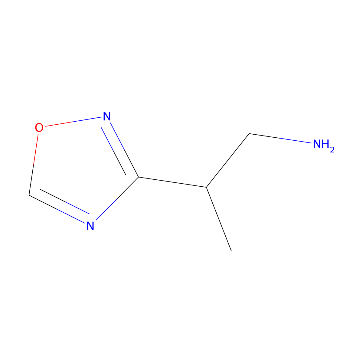 2-(1,2,4-Oxadiazol-3-yl)propan-1-amine molecular structure, CAS 1251316-86-5