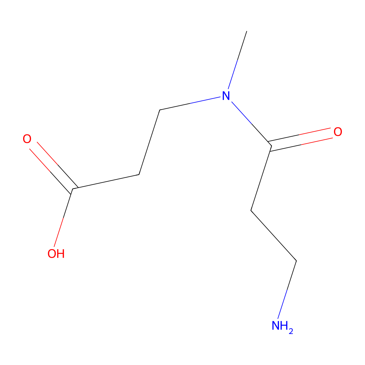 3-(3-amino-N-methylpropanamido)propanoic acid molecular structure, CAS 1251316-98-9