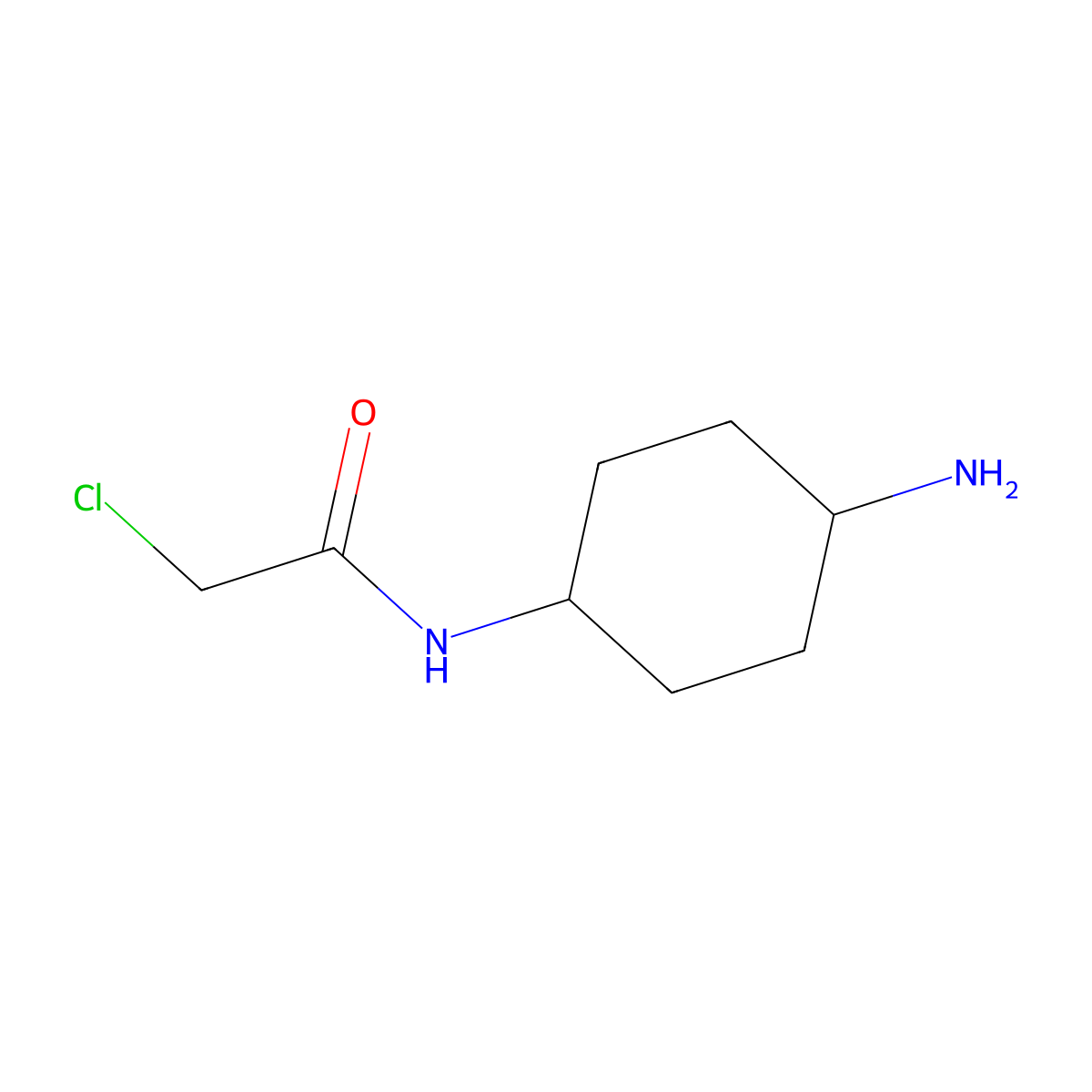 N-(4-aminocyclohexyl)-2-chloroacetamide molecular structure, CAS 1251319-64-8