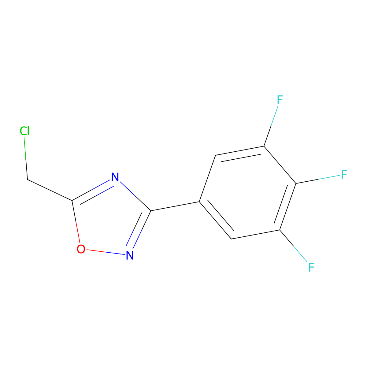 5-(Chloromethyl)-3-(3,4,5-trifluorophenyl)-1,2,4-oxadiazole molecular structure, CAS 1251321-78-4