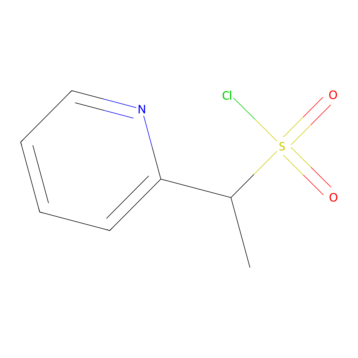 1-(Pyridin-2-yl)ethanesulfonyl chloride molecular structure, CAS 1251322-24-3