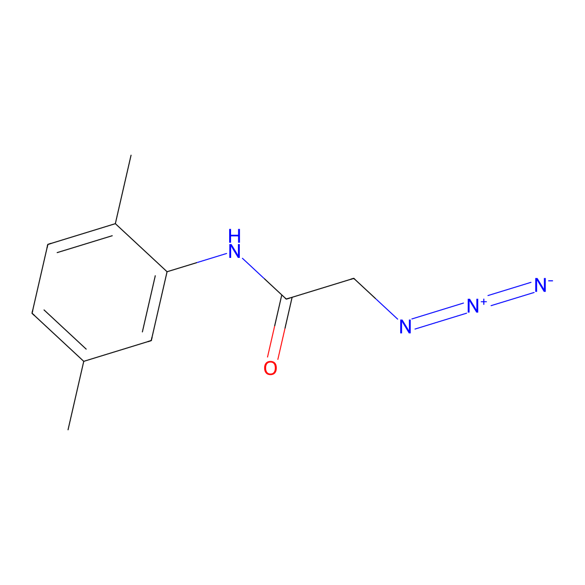 2-azido-N-(2,5-dimethylphenyl)acetamide molecular structure, CAS 1251323-09-7