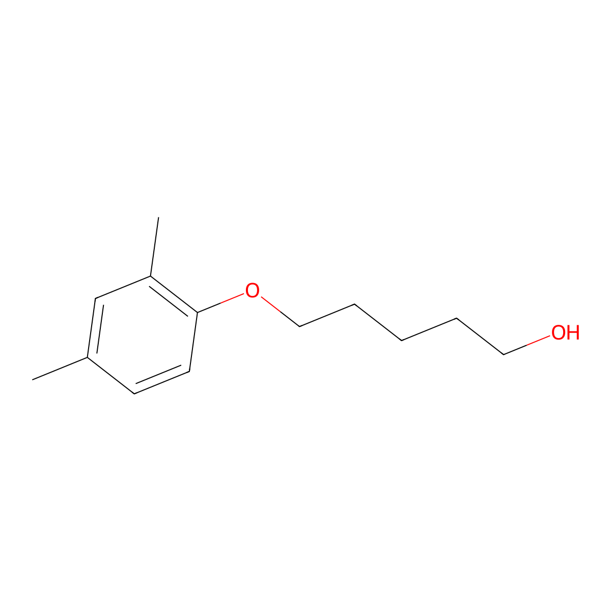 5-(2,4-Dimethylphenoxy)pentan-1-ol molecular structure, CAS 1251325-36-6