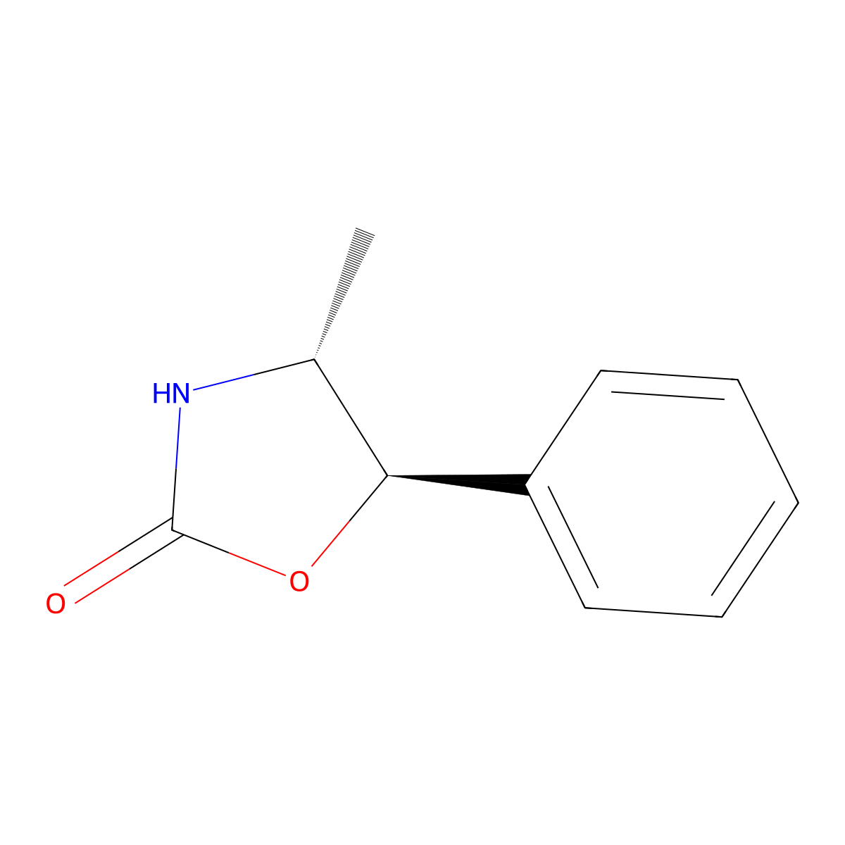 (4R,5R)-4-Methyl-5-phenyl-2-oxazolidinone molecular structure, CAS 125133-96-2