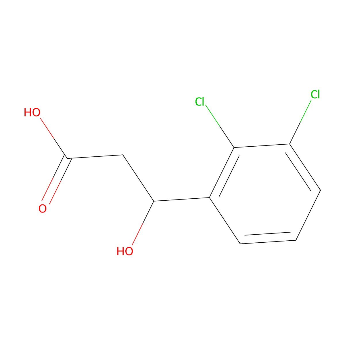 3-(2,3-Dichlorophenyl)-3-hydroxypropanoic acid molecular structure, CAS 1251330-76-3