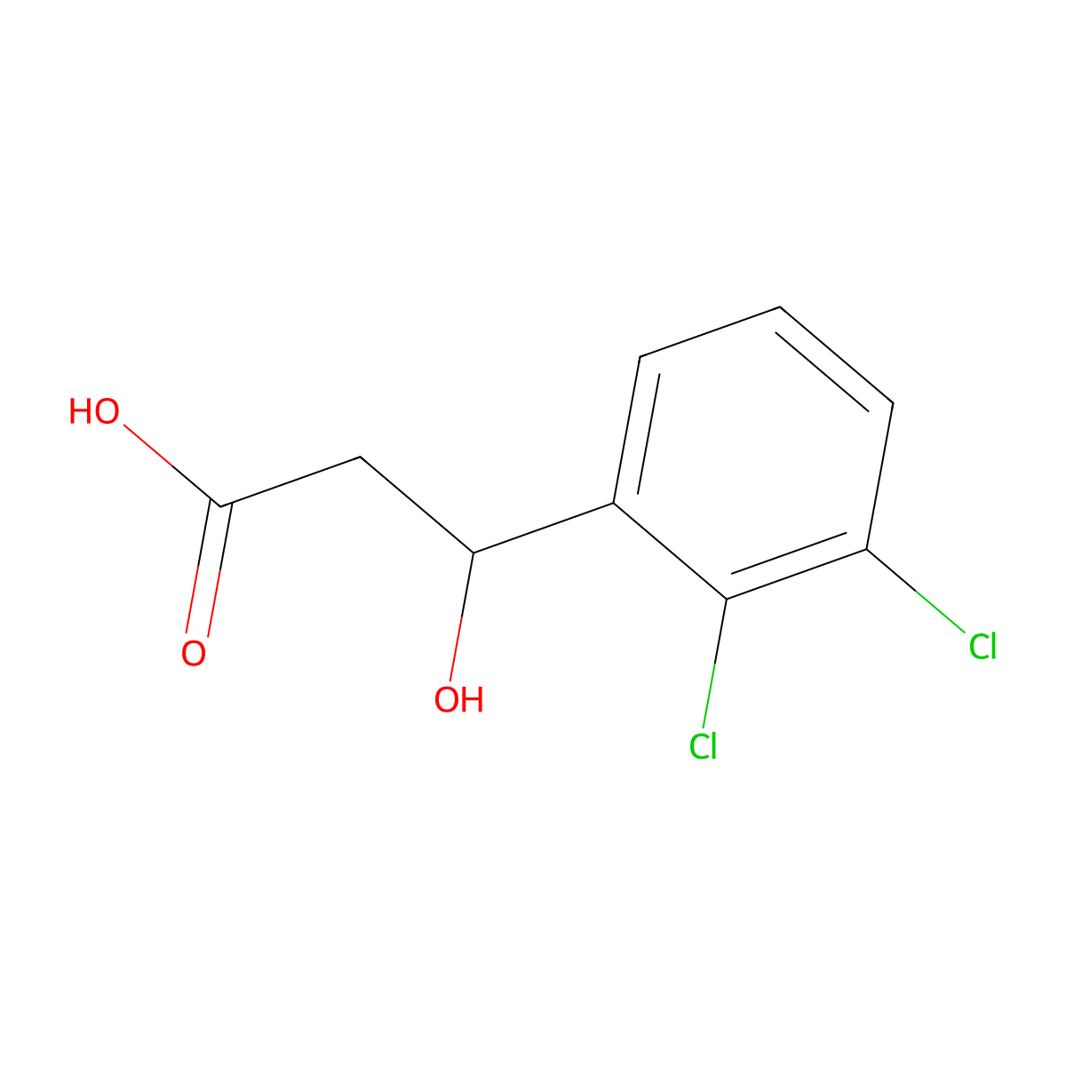 3-(2,3-Dichlorophenyl)-3-hydroxypropanoic acid molecular structure, CAS 1251330-76-3