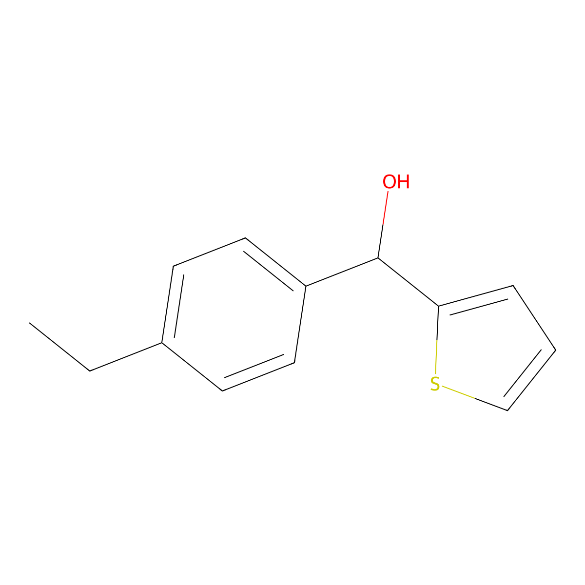4-Ethylphenyl-(2-thienyl)methanol molecular structure, CAS 1251332-06-5