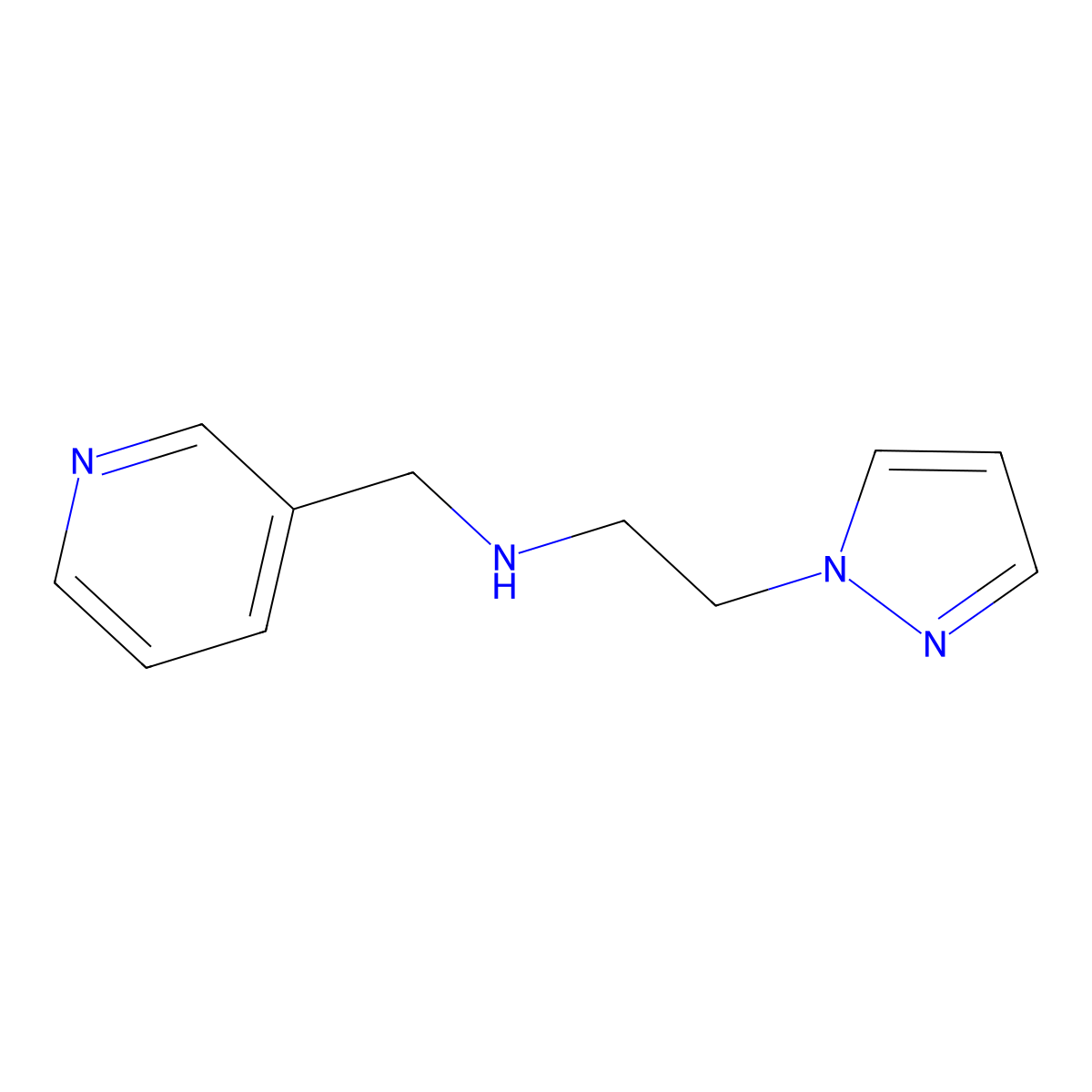 2-(1h-Pyrazol-1-yl)-N-(pyridin-3-ylmethyl)ethan-1-amine molecular structure, CAS 1251334-65-2