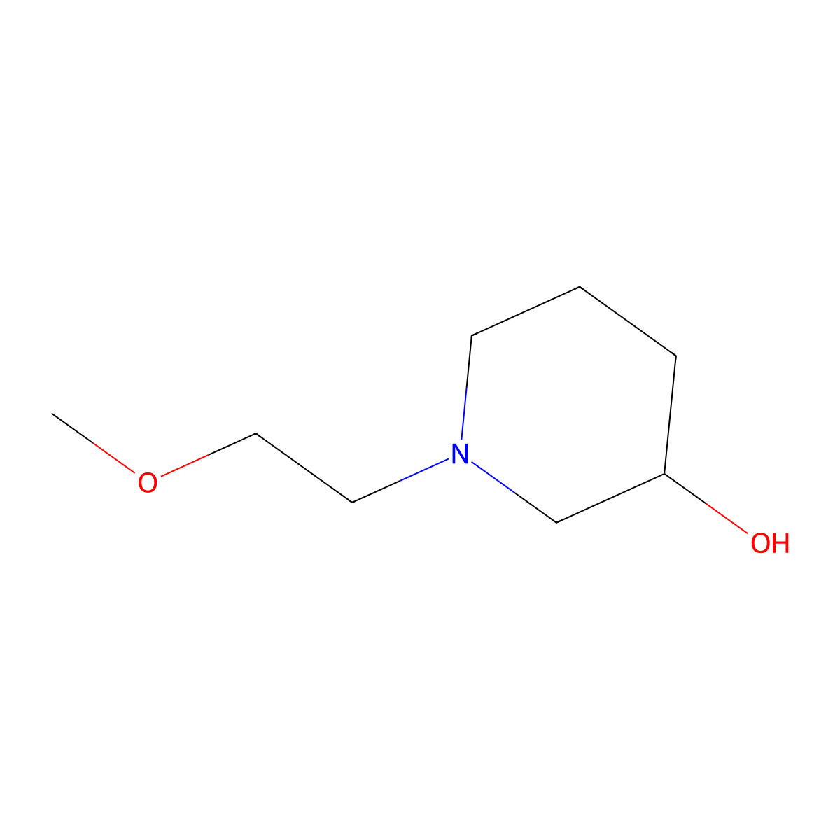 1-(2-Methoxyethyl)piperidin-3-ol molecular structure, CAS 1251335-99-5