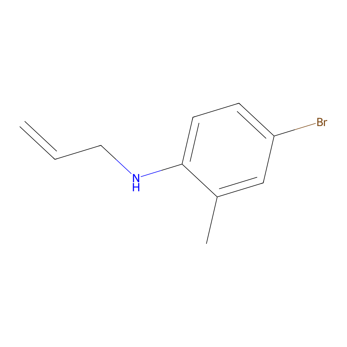 4-bromo-2-methyl-N-(prop-2-en-1-yl)aniline molecular structure, CAS 1251338-56-3