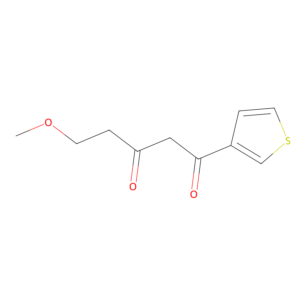 5-Methoxy-1-(thiophen-3-yl)pentane-1,3-dione molecular structure, CAS 1251338-92-7