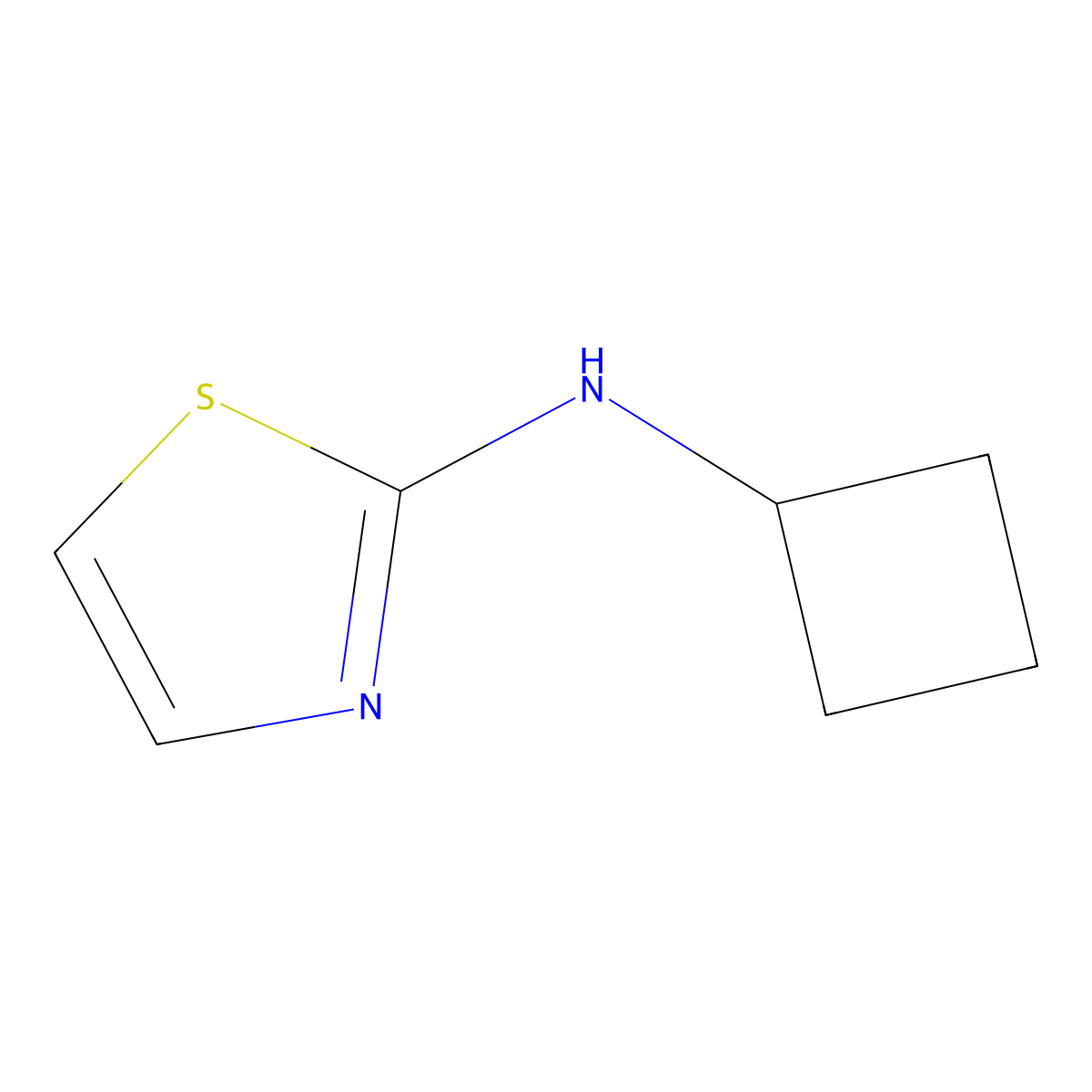 N-cyclobutyl-1,3-thiazol-2-amine molecular structure, CAS 1251339-92-0