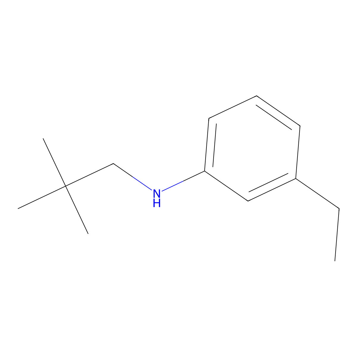 N-(2,2-dimethylpropyl)-3-ethylaniline molecular structure, CAS 1251340-32-5