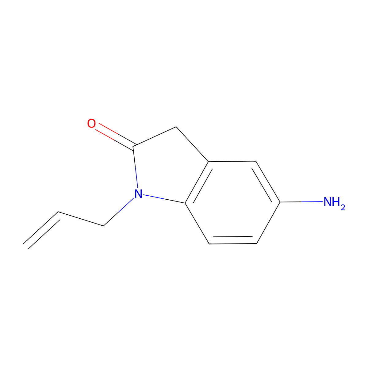 1-Allyl-5-aminoindolin-2-one molecular structure, CAS 1251343-03-9