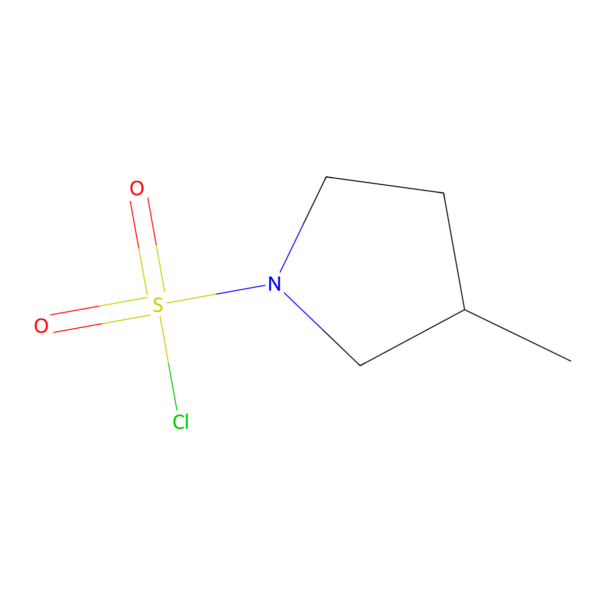 3-Methylpyrrolidine-1-sulfonyl chloride molecular structure, CAS 1251345-08-0