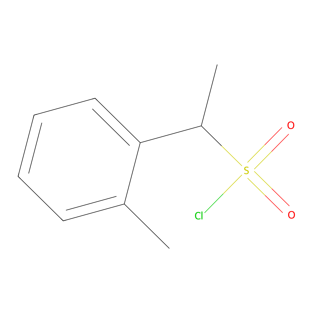 1-(O-tolyl)ethane-1-sulfonyl chloride molecular structure, CAS 1251347-84-8