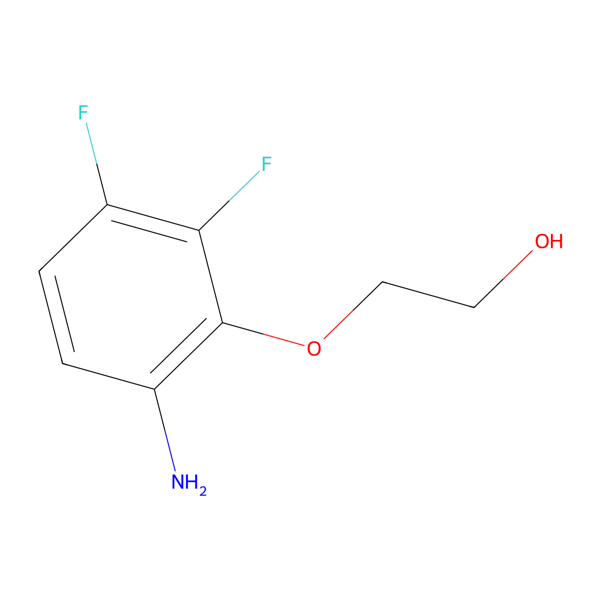 2-(6-Amino-2,3-difluorophenoxy)ethan-1-OL molecular structure, CAS 1251349-35-5