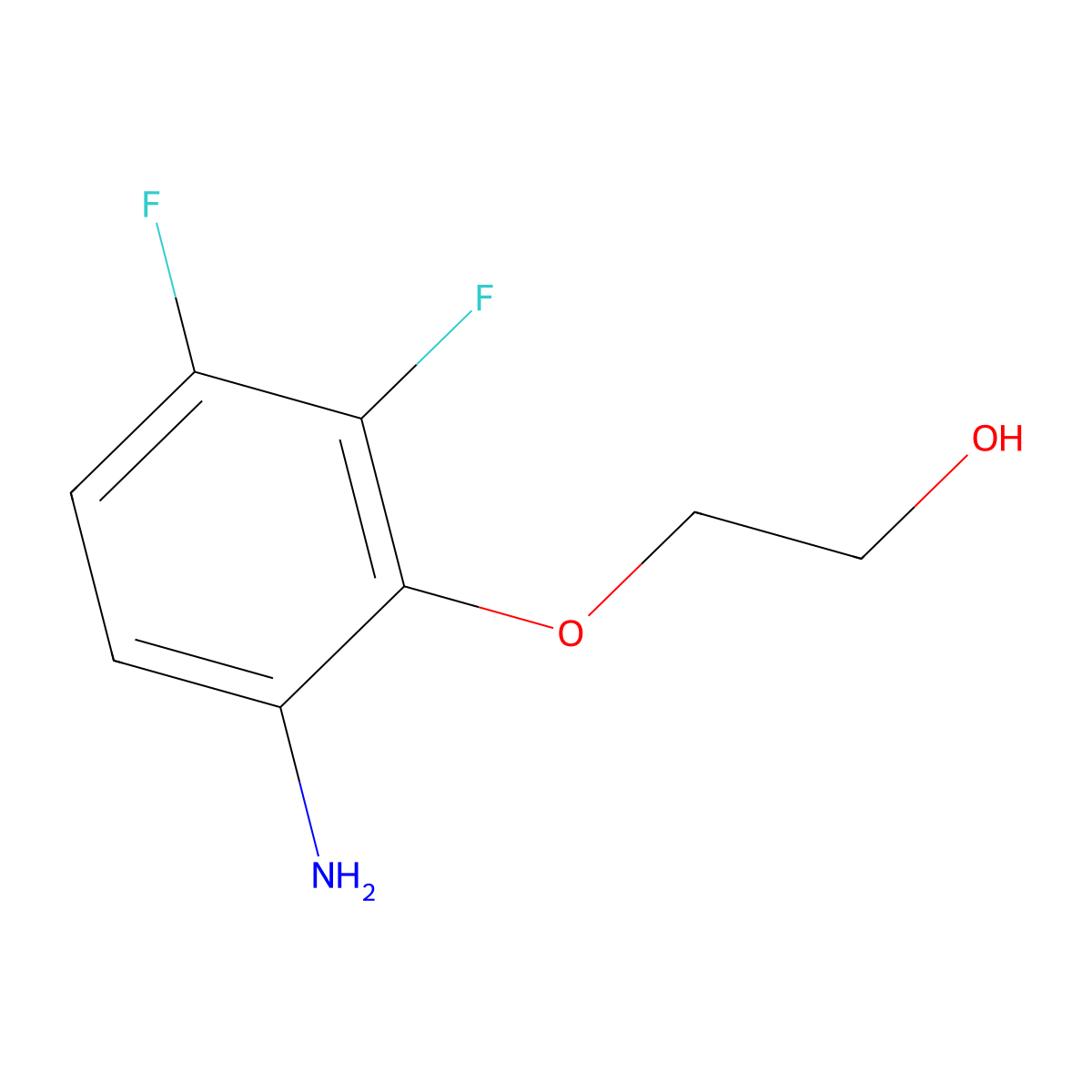 2-(6-Amino-2,3-difluorophenoxy)ethan-1-OL molecular structure, CAS 1251349-35-5