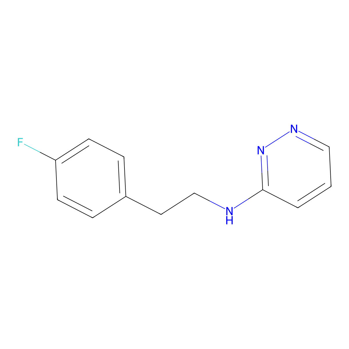 N-[2-(4-fluorophenyl)ethyl]pyridazin-3-amine molecular structure, CAS 1251351-09-3