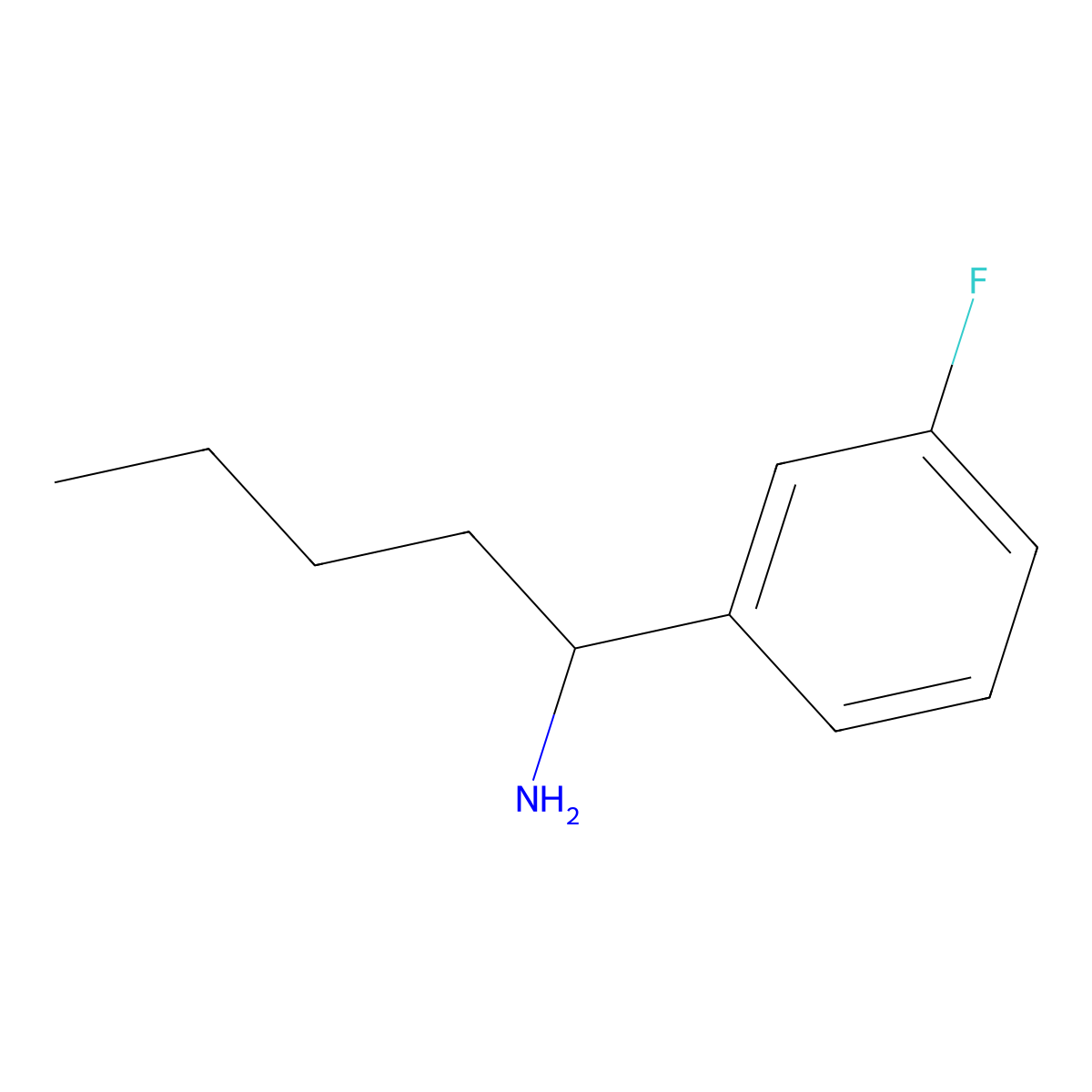 1-(3-Fluorophenyl)pentan-1-amine molecular structure, CAS 1251352-17-6