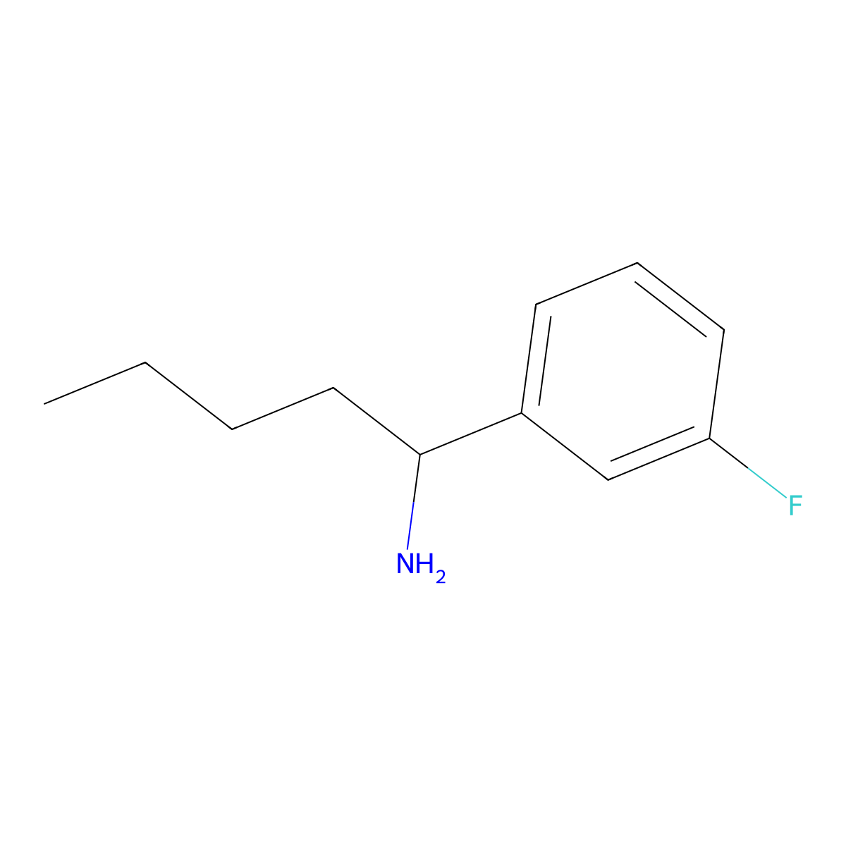 1-(3-Fluorophenyl)pentan-1-amine molecular structure, CAS 1251352-17-6