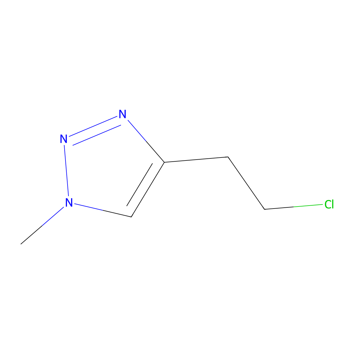 4-(2-chloroethyl)-1-methyl-1H-1,2,3-triazole molecular structure, CAS 1251354-15-0