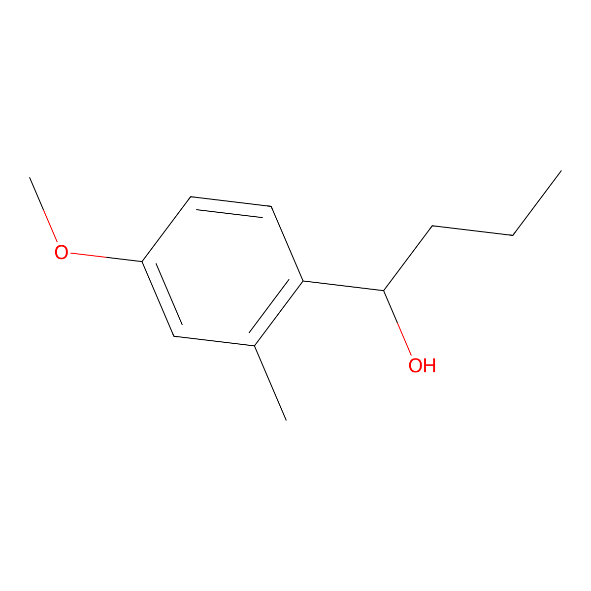 1-(4-Methoxy-2-methylphenyl)butan-1-ol molecular structure, CAS 1251357-01-3