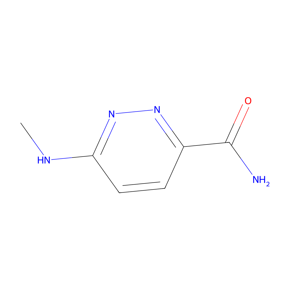 6-(Methylamino)pyridazine-3-carboxamide molecular structure, CAS 1251357-92-2