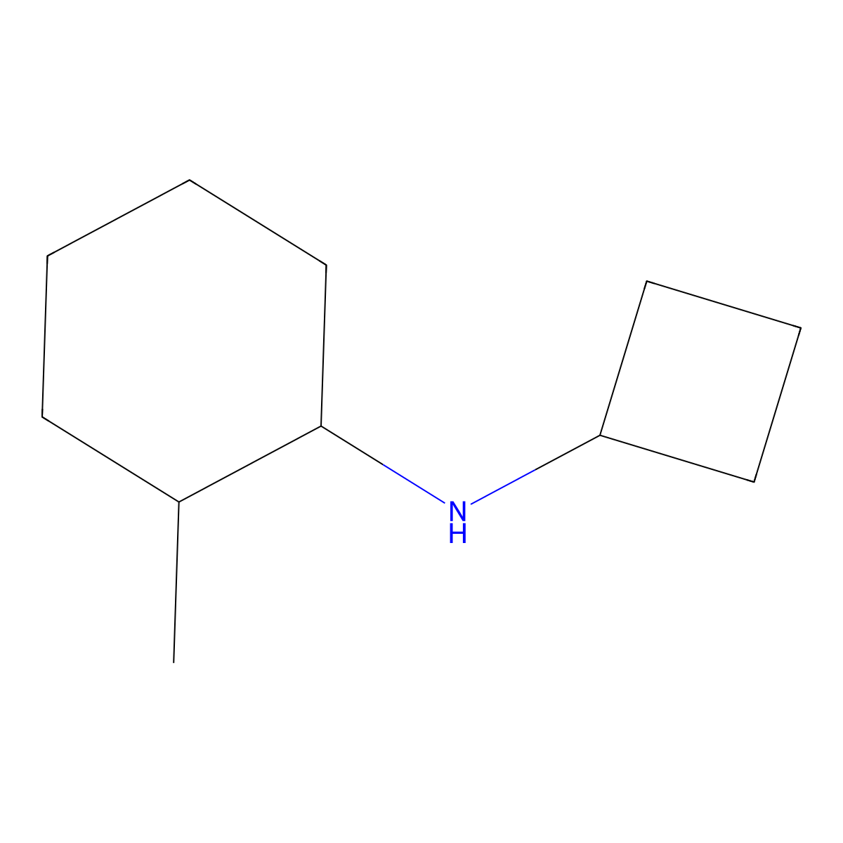 N-cyclobutyl-2-methylcyclohexan-1-amine molecular structure, CAS 1251358-57-2