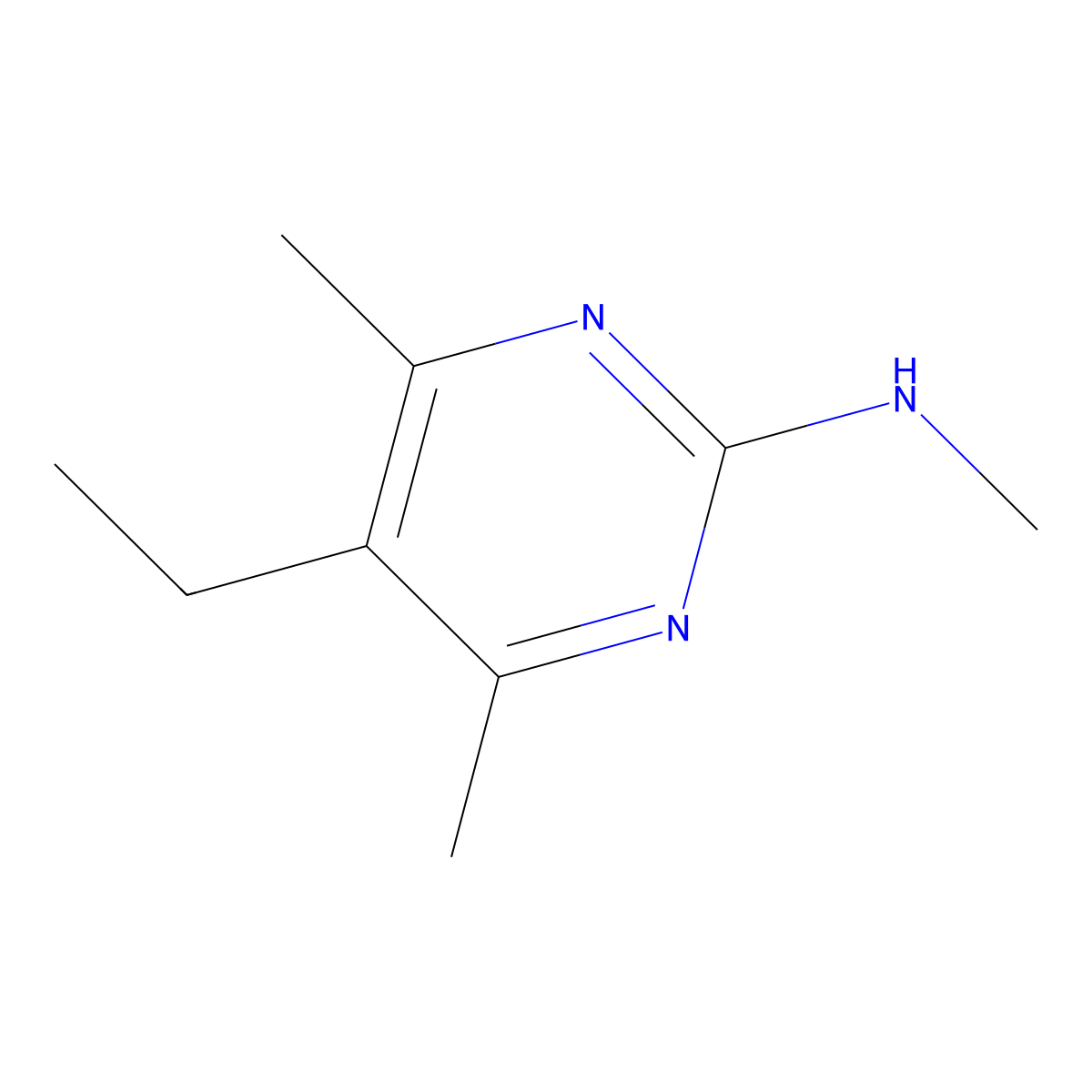 5-ethyl-N,4,6-trimethylpyrimidin-2-amine molecular structure, CAS 1251360-60-7