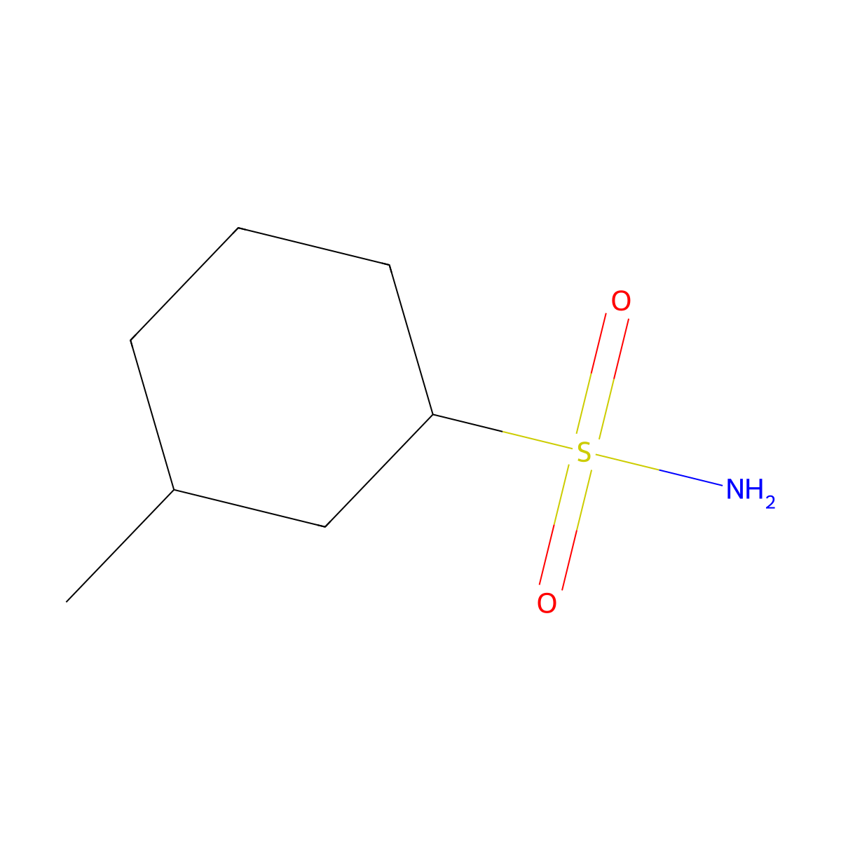 3-Methylcyclohexane-1-sulfonamide molecular structure, CAS 1251361-88-2