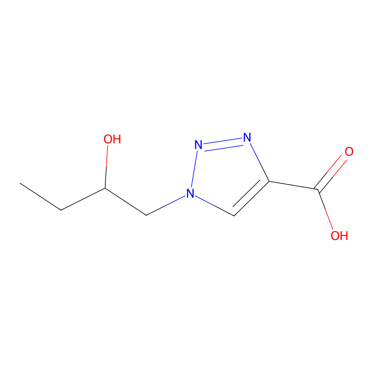 1-(2-hydroxybutyl)-1H-1,2,3-triazole-4-carboxylic acid molecular structure, CAS 1251362-80-7