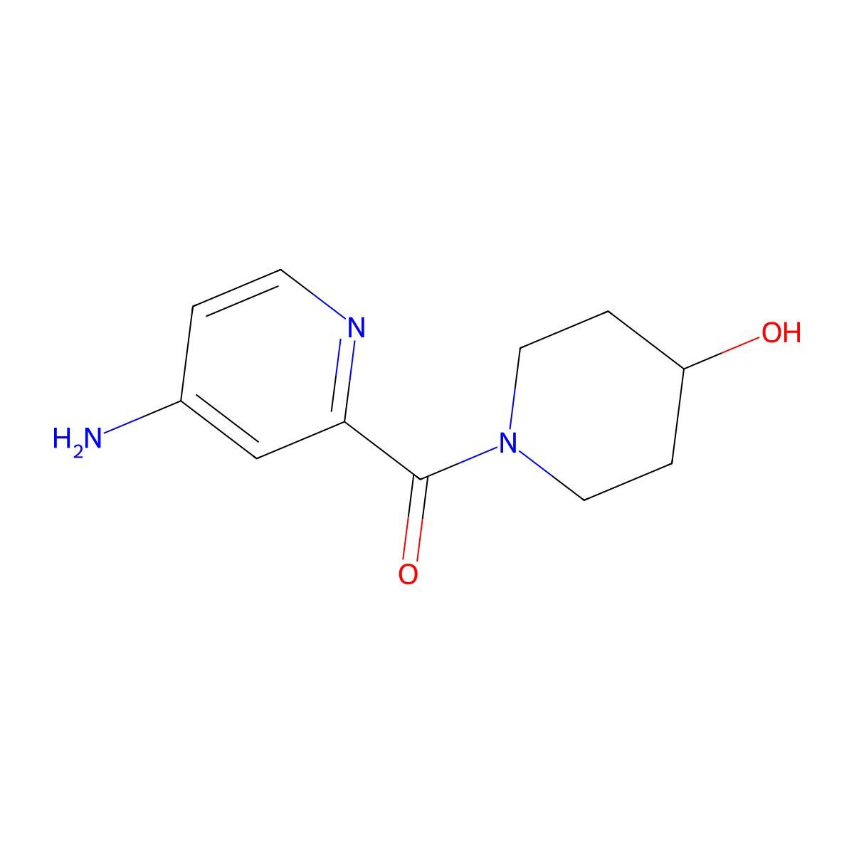 1-(4-Aminopyridine-2-carbonyl)piperidin-4-ol molecular structure, CAS 1251365-98-6
