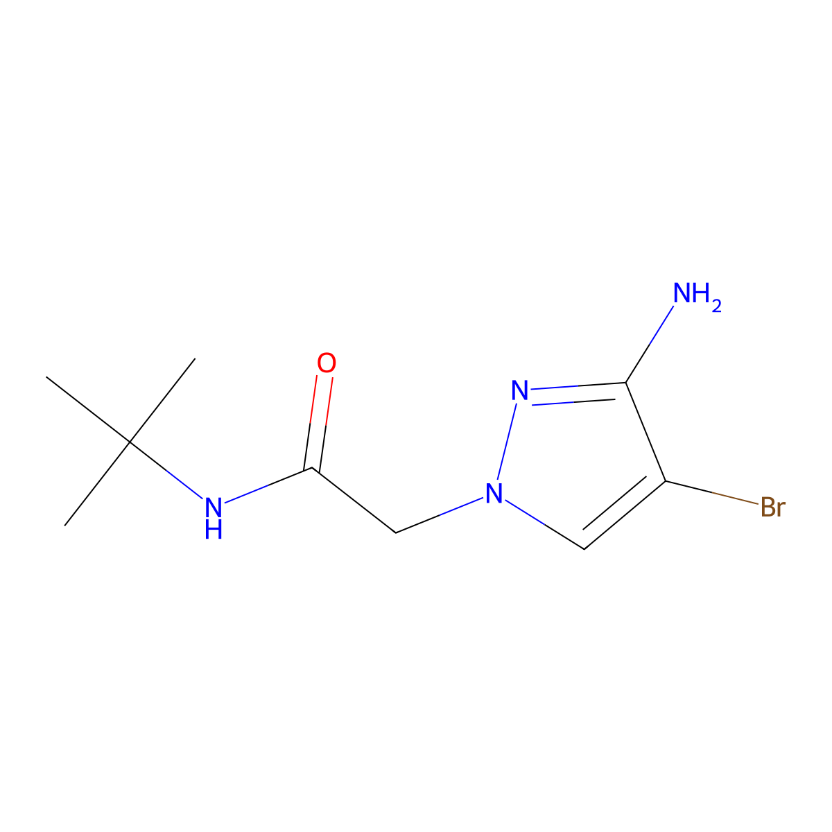 2-(3-Amino-4-bromo-1h-pyrazol-1-yl)-N-(tert-butyl)acetamide molecular structure, CAS 1251372-44-7