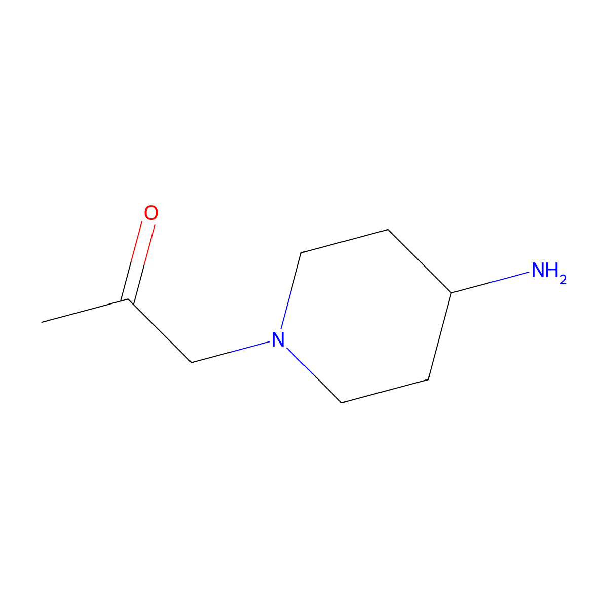 1-(4-Aminopiperidin-1-yl)propan-2-one molecular structure, CAS 1251377-78-2