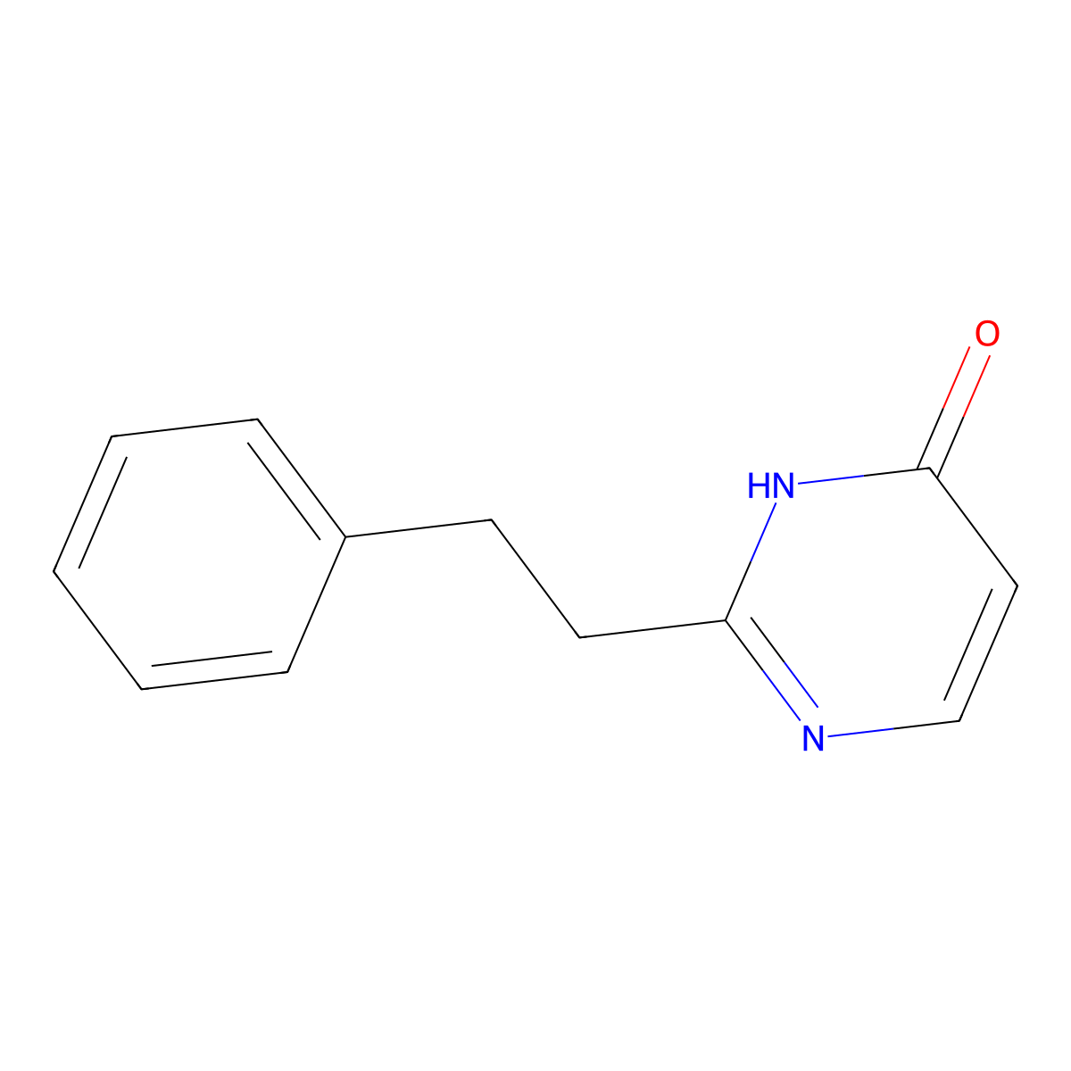 2-(2-Phenylethyl)-3,4-dihydropyrimidin-4-one molecular structure, CAS 1251377-90-8