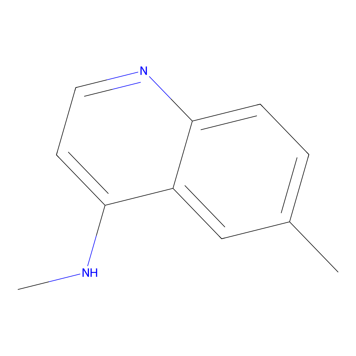 N,6-dimethylquinolin-4-amine molecular structure, CAS 1251380-42-3