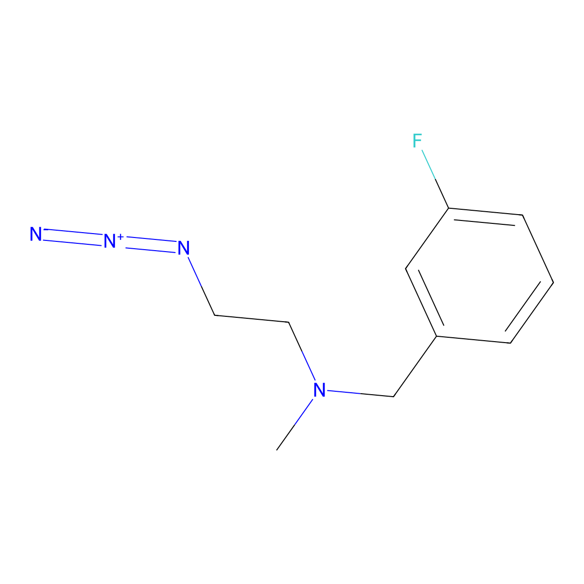 (2-Azidoethyl)[(3-fluorophenyl)methyl]methylamine molecular structure, CAS 1251380-65-0