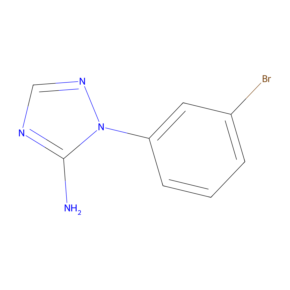 1-(3-Bromophenyl)-1h-1,2,4-triazol-5-amine molecular structure, CAS 1251381-23-3