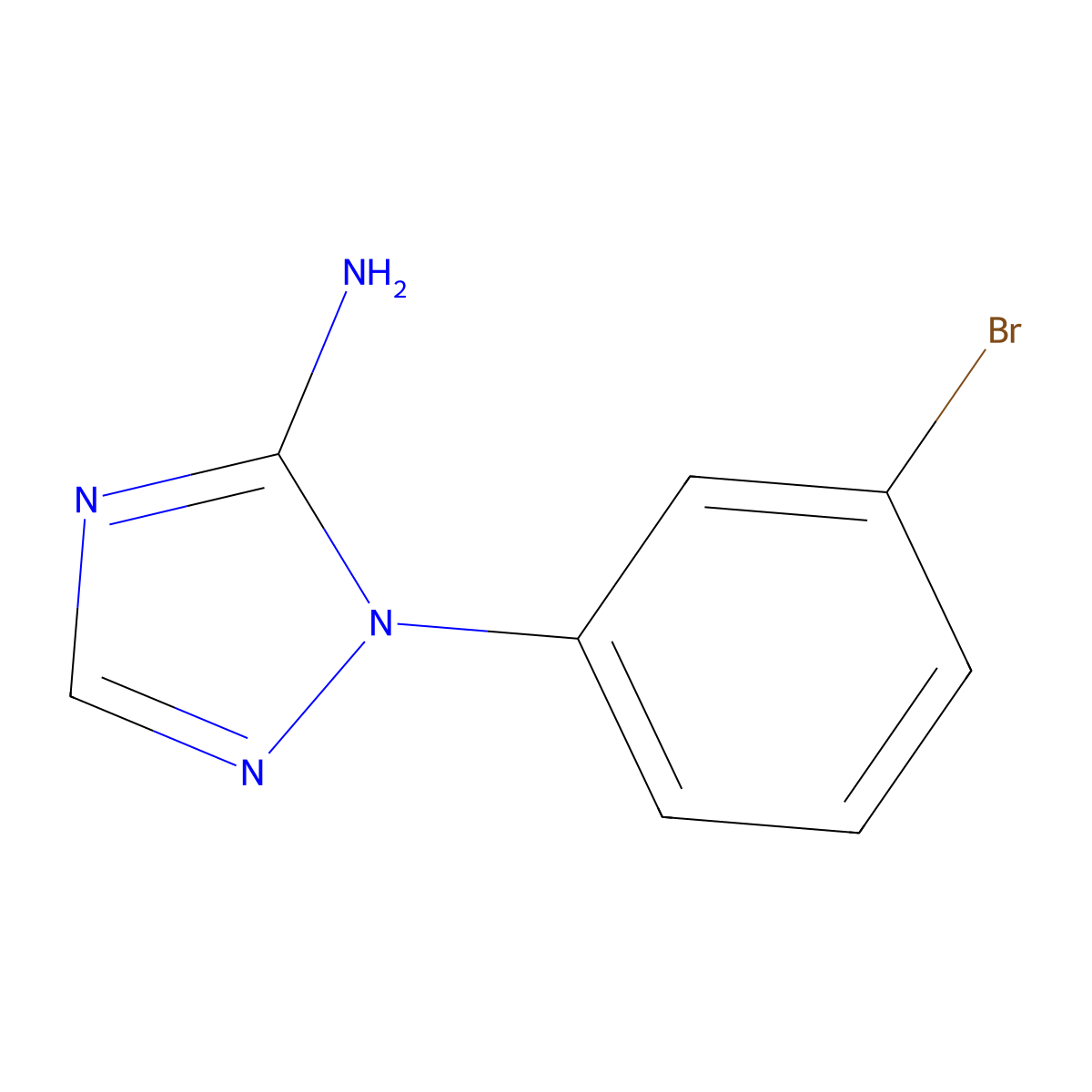 1-(3-Bromophenyl)-1h-1,2,4-triazol-5-amine molecular structure, CAS 1251381-23-3