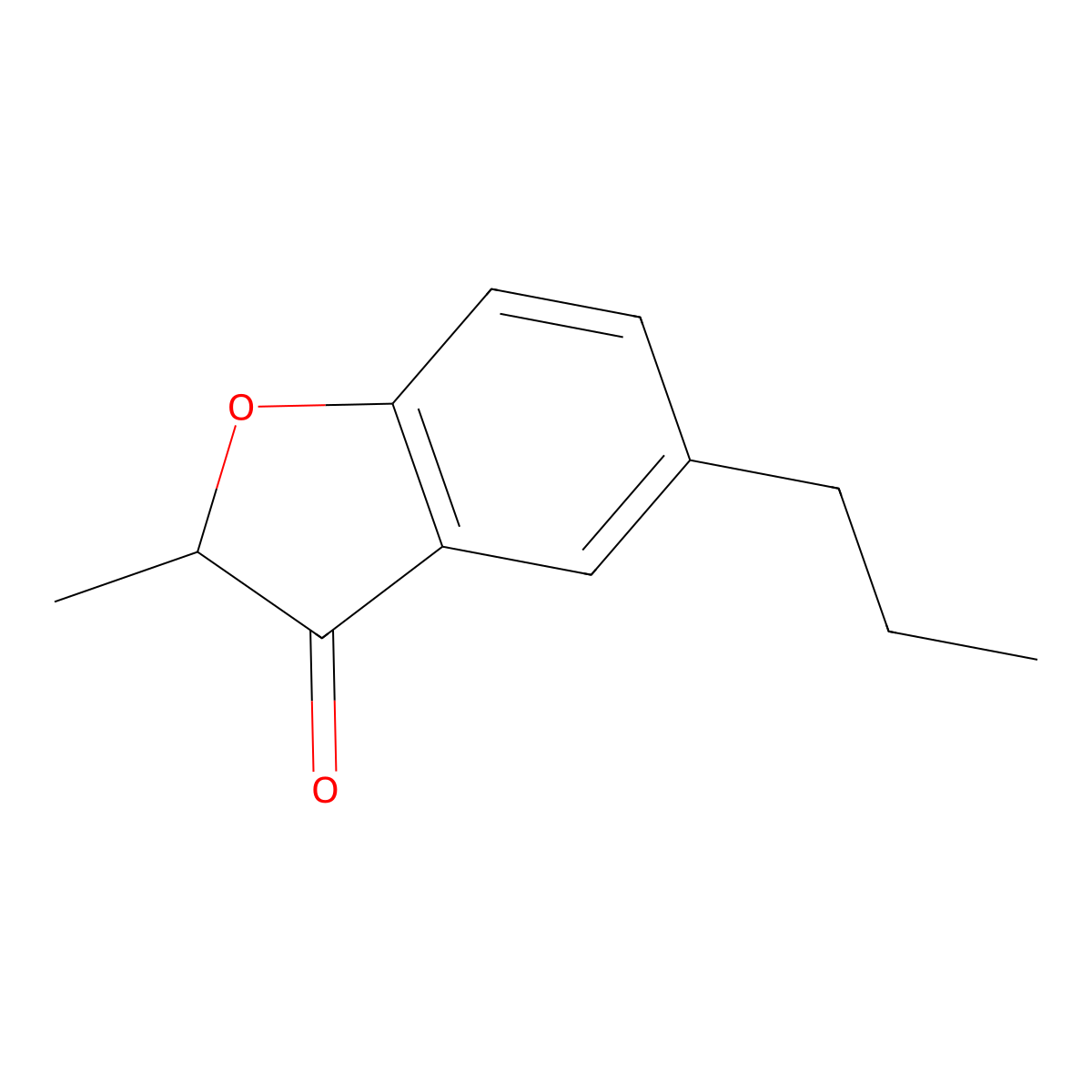2-Methyl-5-propyl-2,3-dihydro-1-benzofuran-3-one molecular structure, CAS 1251382-08-7