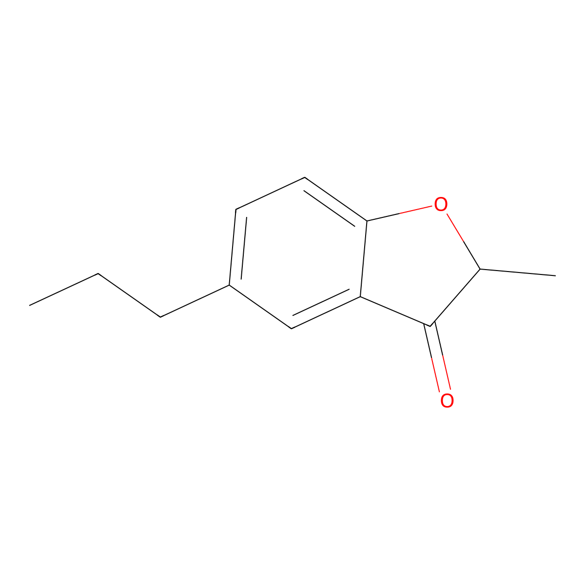 2-Methyl-5-propyl-2,3-dihydro-1-benzofuran-3-one molecular structure, CAS 1251382-08-7