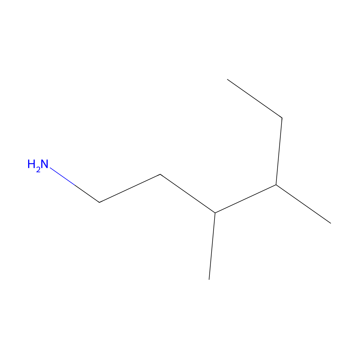3,4-Dimethylhexan-1-amine molecular structure, CAS 1251386-64-7