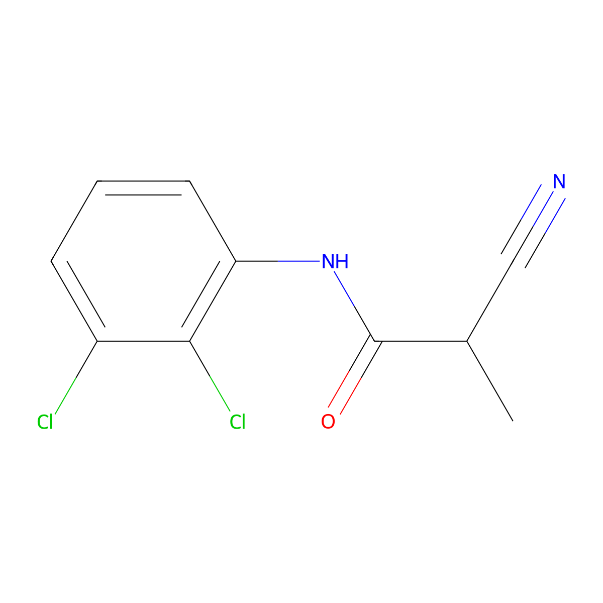 2-cyano-N-(2,3-dichlorophenyl)-2-methylacetamide molecular structure, CAS 1251387-11-7