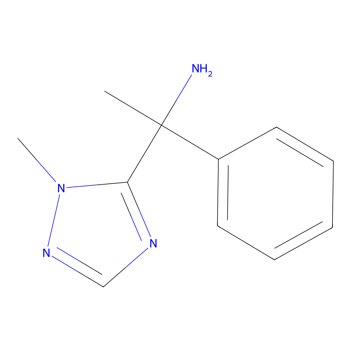 1-(1-Methyl-1h-1,2,4-triazol-5-yl)-1-phenylethan-1-amine molecular structure, CAS 1251387-14-0