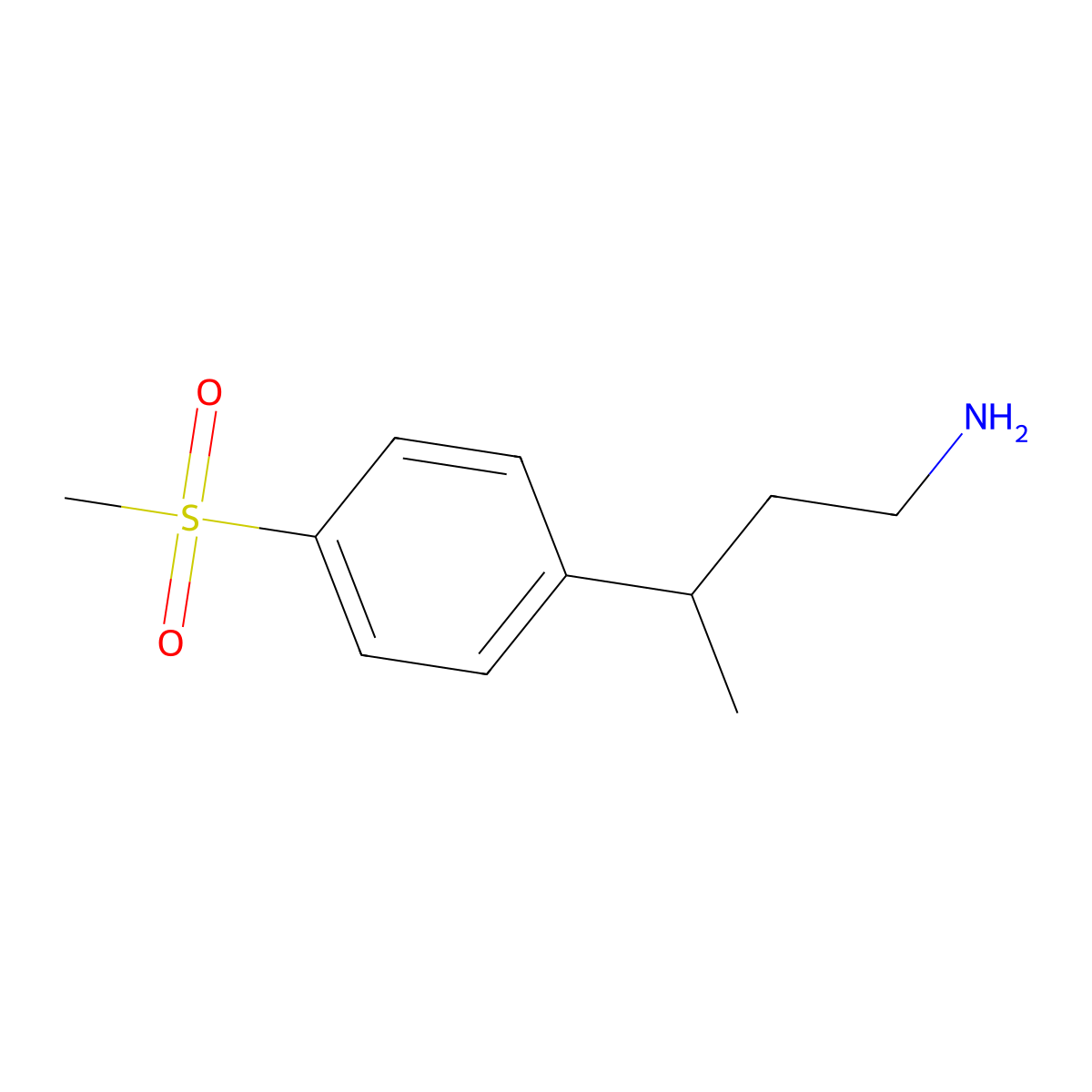 3-(4-Methanesulfonylphenyl)butan-1-amine molecular structure, CAS 1251387-41-3
